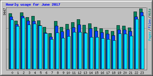 Hourly usage for June 2017